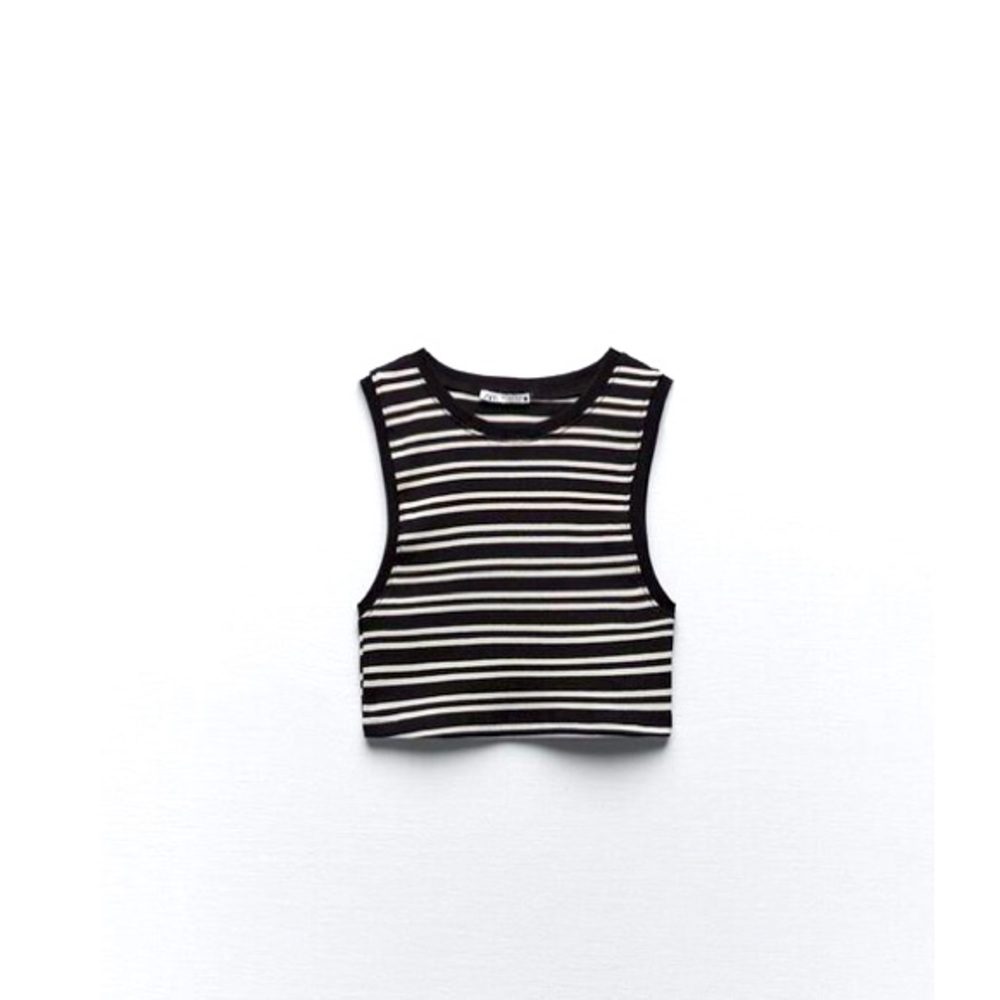 Zara Striped Crop Top Size S